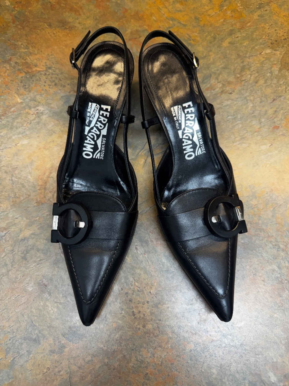 Ferragamo 2" black Heels Size 7.5 Narrow